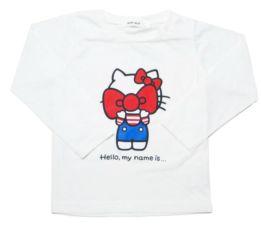 SLAP SLIP(スラップスリップ) 「ハローキティコラボ スカラップビスチェ＋長袖Tシャツ 2枚セット」(90-130cm) 【メール便送料198円対応】の画像