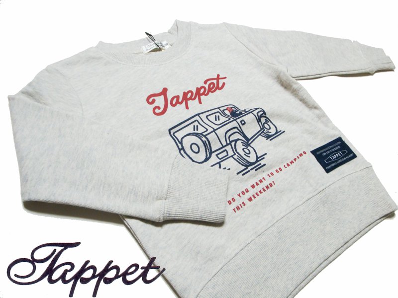 Tappet (タペット) 「4WDプリント トレーナー 」 (80-130cm)  【メール便送料無料】の画像