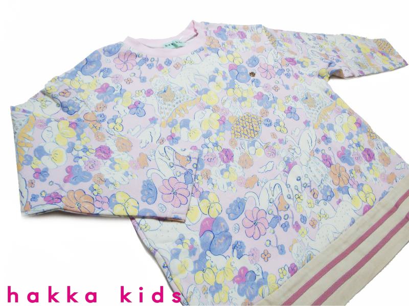 hakka kids「こうえんびよりプリントミニ裏毛長袖トレーナー」(100-130cm） 【メール便送料無料】の画像