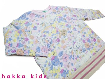 hakka kids「こうえんびよりプリントミニ裏毛長袖トレーナー」(100-130cm） 【メール便送料無料】の画像