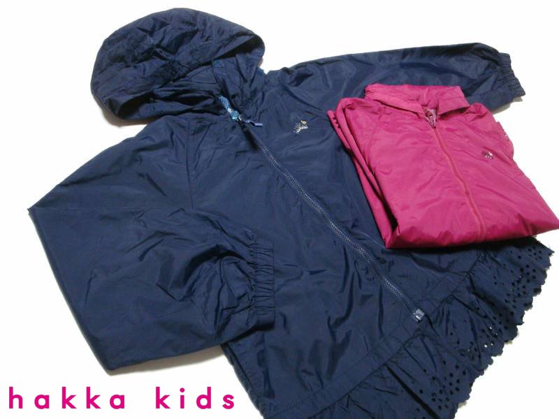 hakka kids「ポリエステルタフタ裾レースウィンドブレーカー」(140-150cm） 【メール便送料無料】の画像