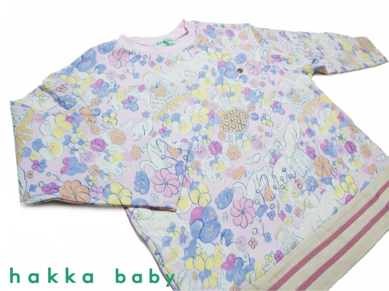 hakka baby「こうえんびよりプリントミニ裏毛長袖トレーナー」(80-90cm） 【メール便送料無料】の画像