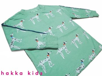 hakka kids「ダルメシアンボーダーPtミニ裏毛長袖プルオーバー」(100-120cm） 【メール便送料無料】の画像