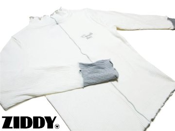 ZIDDY「バイカラー 袖メロウ 裏微起毛 Tシャツ」 (140-160cm)　【メール便送料198円対応】の画像