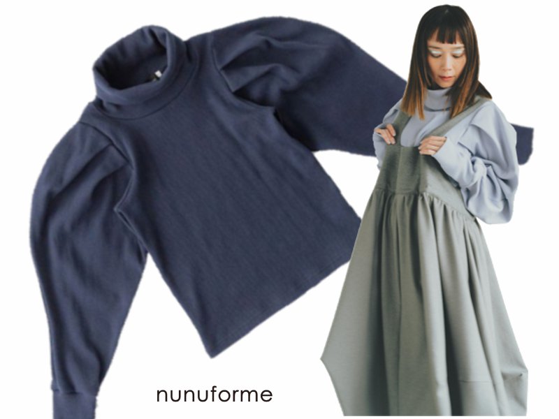 nunuforme ヌヌフォルム 「ハイネックパフスリーブT」(size1,2)の画像