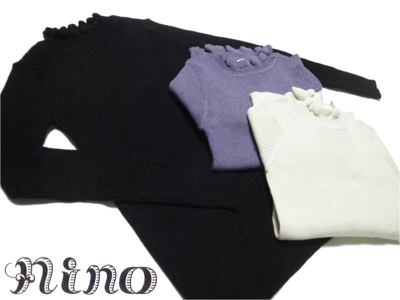 nino 「リブタートル フリル」 XS(80-90cm) S(95-105cm) M(110-120cm) L(125-135cm) 【メール便送料198円対応可】の画像