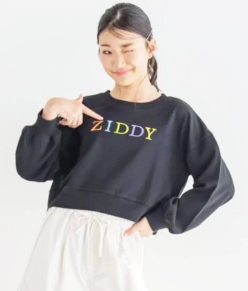 ZIDDY「サイドジップカラフルロゴ刺しゅうトレーナー」 (130-160cm)　【メール便送料198円対応】の画像