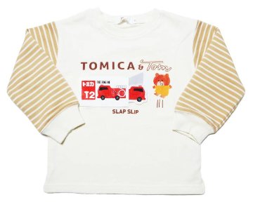 SLAP SLIP(スラップスリップ) 「TOMICA & TOM コラボアップリケトレーナー」(80-120cm) 【メール便送料198円対応】の画像