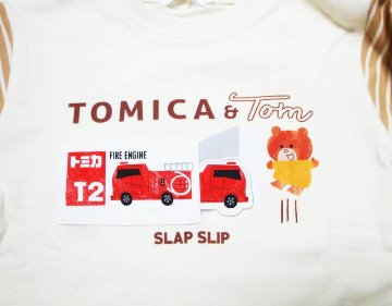 SLAP SLIP(スラップスリップ) 「TOMICA & TOM コラボアップリケトレーナー」(80-120cm) 【メール便送料198円対応】の画像