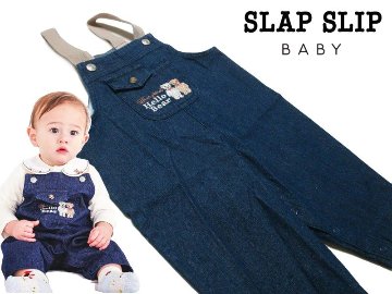 SLAP SLIP(スラップスリップ) 「デニムポケット付きサロペット」F(70-80cm)  【メール便送料198円対応】の画像