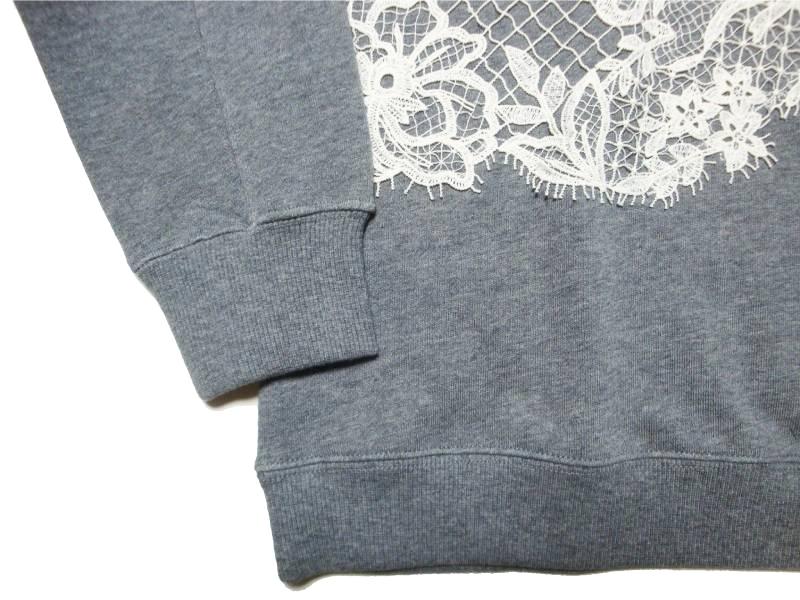 SUPER HAKKA 「ローズモチーフケミカルレース付き裏毛プルオーバー」 Fの画像