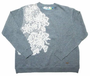 SUPER HAKKA 「ローズモチーフケミカルレース付き裏毛プルオーバー」 Fの画像