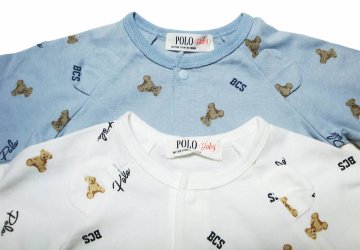 SLAP SLIP(スラップスリップ) 「【POLO BCSコラボ】 テディベアPt 2WAYカバーオール」F(50-70cm)  メール便対応の画像