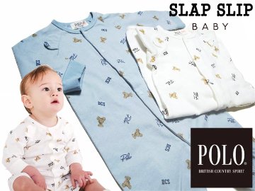 SLAP SLIP(スラップスリップ) 「【POLO BCSコラボ】 テディベアPt 2WAYカバーオール」F(50-70cm)  メール便対応の画像