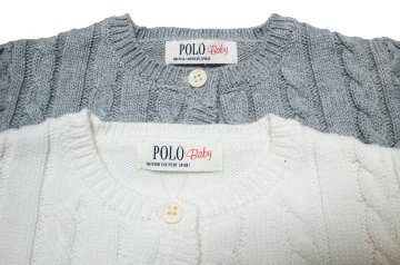 SLAP SLIP(スラップスリップ) 「【POLO BCSコラボ】 コットンニット ベビーカーディガン」F(70-80cm)  メール便対応の画像