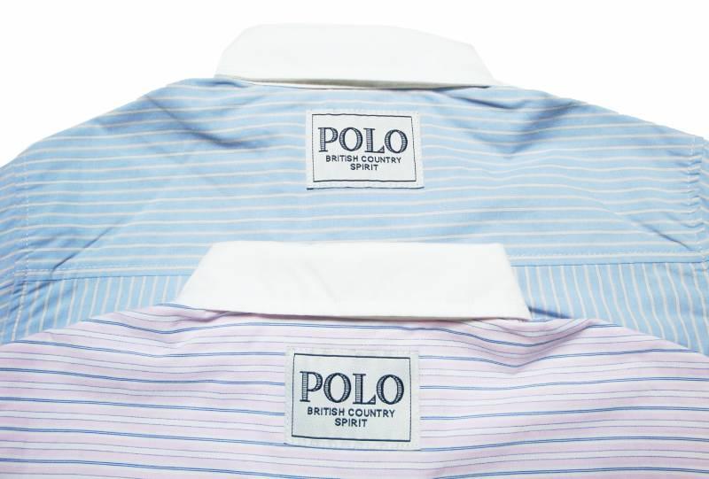 SLAP SLIP(スラップスリップ) 「【POLO BCSコラボ】 白衿ストライプシャツ」(110-130cm) の画像