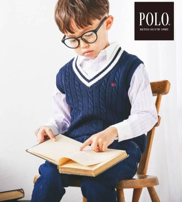 SLAP SLIP(スラップスリップ) 「【POLO BCSコラボ】 白衿ストライプシャツ」(110-130cm) の画像