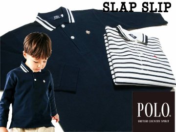 SLAP SLIP(スラップスリップ) 「【POLO BCSコラボ】 カノコ長袖ポロシャツ」(80-130cm)  メール便対応の画像