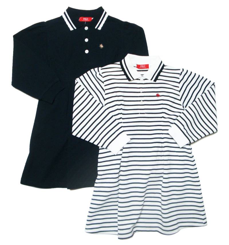 SLAP SLIP(スラップスリップ) 「【POLO BCSコラボ】 カノコ長袖ポロワンピース」(80-130cm)  メール便対応可の画像