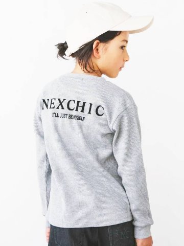 nexchic (ネクシック) 「Tシャツ＋長袖ワッフルTシャツセット」(110-150cm)　メール便送料198円対応の画像