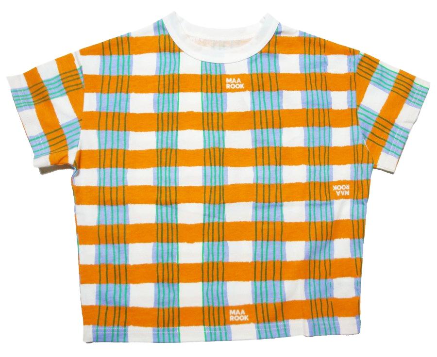maarook「天竺アートＰＴ チェック Ｔシャツ」(90-130cm)  【メール便送料無料】の画像
