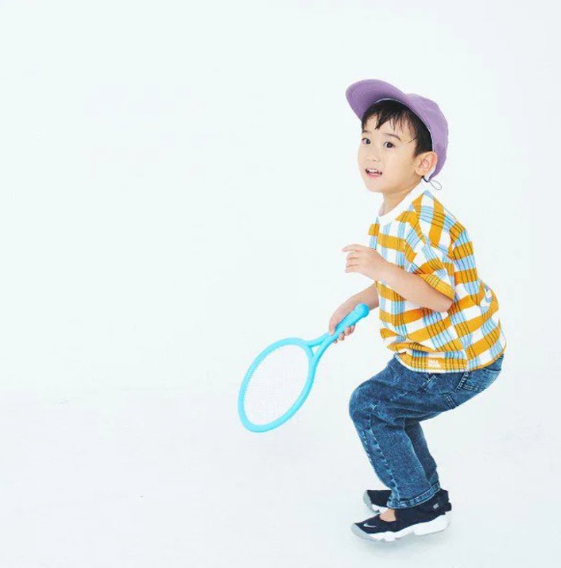 maarook「天竺アートＰＴ チェック Ｔシャツ」(90-130cm)  【メール便送料無料】の画像