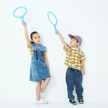 maarook「天竺アートＰＴ チェック Ｔシャツ」(90-130cm)  【メール便送料無料】の画像