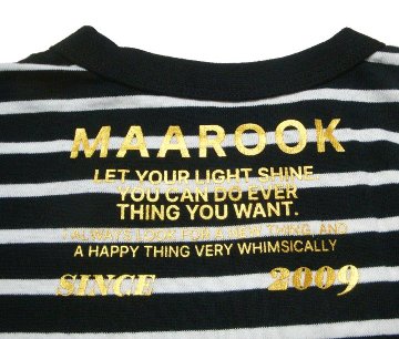 maarook「２配ボーダー アルファベット 長袖Ｔシャツ」(90-130cm) 【メール便送料無料】の画像