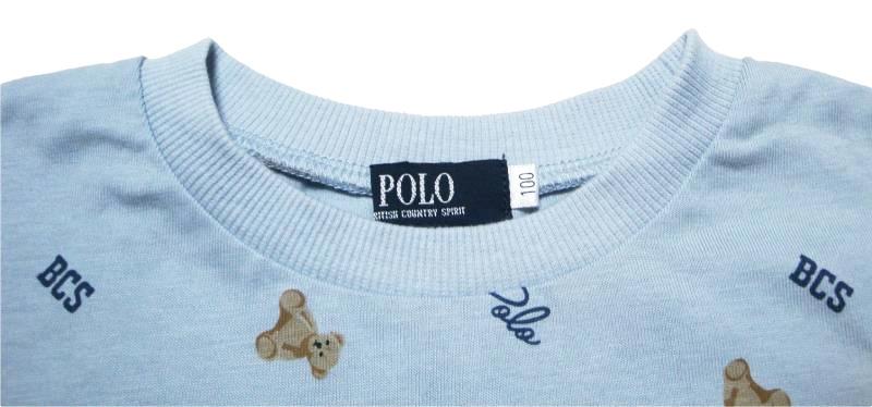 SLAP SLIP(スラップスリップ) 「【POLO BCSコラボ】 ミニ裏毛ベスト＋くま柄長袖Tシャツセット」(80-130cm)  メール便送料198円対応の画像