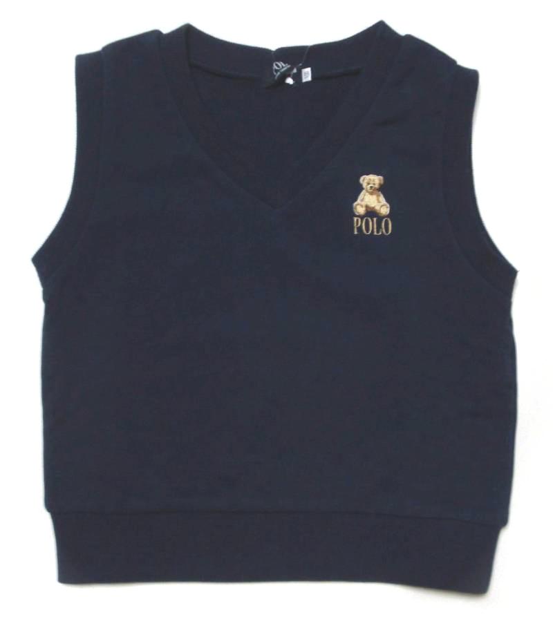 SLAP SLIP(スラップスリップ) 「【POLO BCSコラボ】 ミニ裏毛ベスト＋くま柄長袖Tシャツセット」(80-130cm)  メール便送料198円対応の画像