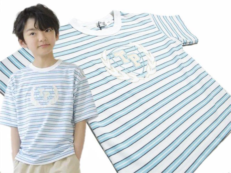 Tappet (タペット) 「鹿の子ボーダーＴシャツ」 (90-170cm)  【メール便送料無料】の画像