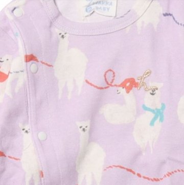 hakka baby「COTTON CANDY 長袖 ２ＷＡＹドレス 恐竜 いちごリング アルパカ プリムラ」（F） 【メール便送料無料】の画像