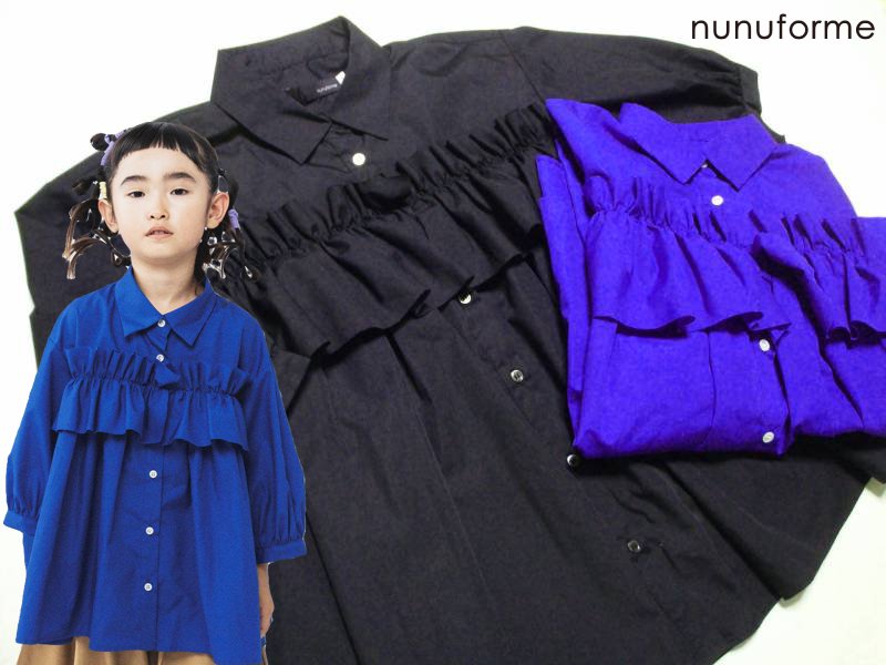 nunuforme ヌヌフォルム 「フロントフリルブラウス」(size1,2)の画像