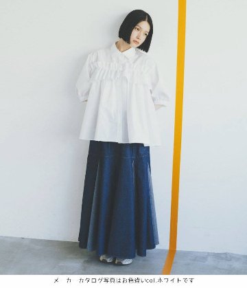 nunuforme ヌヌフォルム 「フロントフリルブラウス」(size1,2)の画像