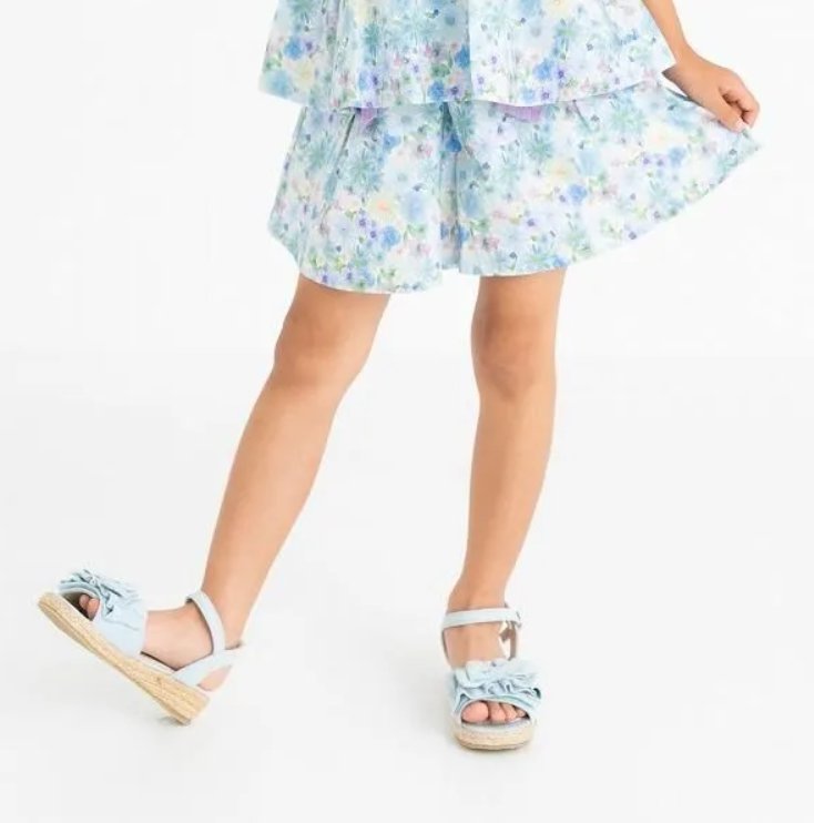 nino「水彩フラワープリントキュロット」(110-130cm) の画像