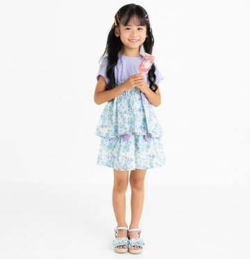 nino「水彩フラワープリントキュロット」(110-130cm) の画像