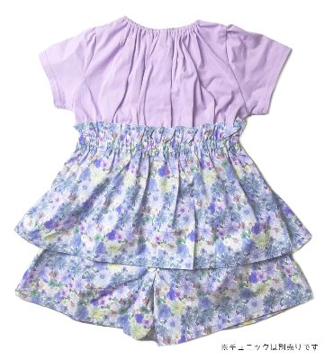 nino「水彩フラワープリントキュロット」(110-130cm) の画像