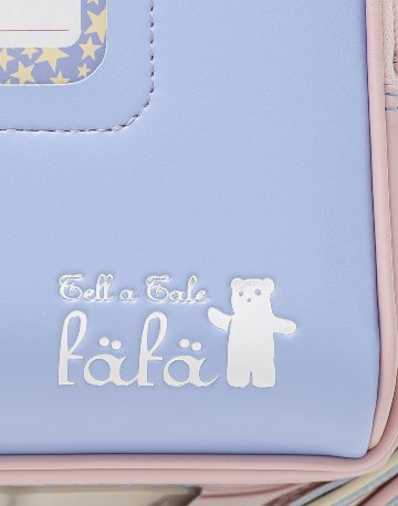 fafaランドセル2026年「クラリーノ スカラップ刺しゅうモデル キューブ型 PALE BLUE×POWDER PINK (NEW)」 【当店だけのオリジナルダブル特典付】の画像