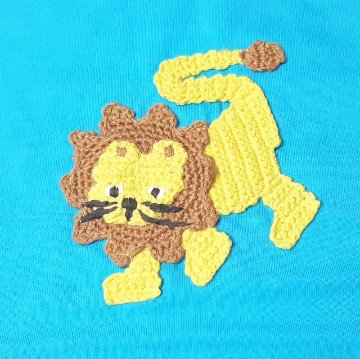 hakka kids「ライオンモチーフ付きTシャツ」(100-110cm） 【メール便送料無料】の画像