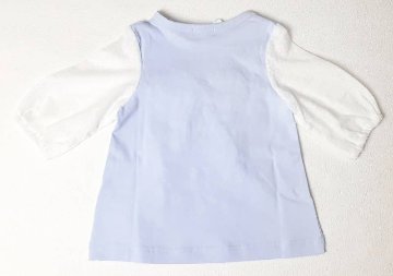 hakka kids「UVカットチュールリボンモチーフ付き7分袖チュニック」(100-130cm） 【メール便送料無料】の画像