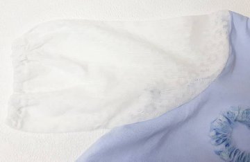 hakka kids「UVカットチュールリボンモチーフ付き7分袖チュニック」(100-130cm） 【メール便送料無料】の画像
