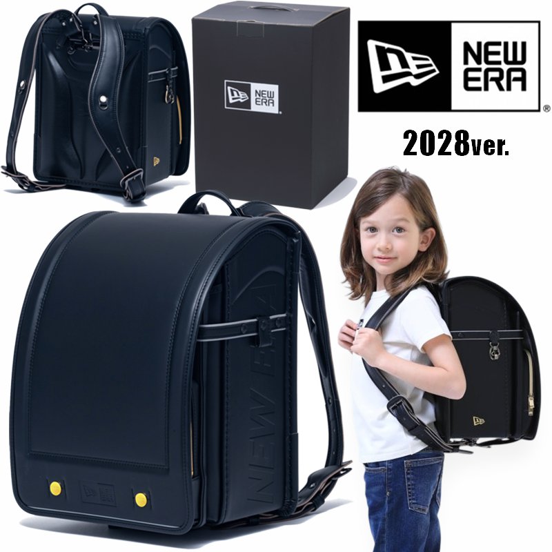 NEW ERA (ニューエラ) 「2028年 ランドセル ブラック×ゴールド」 【当店だけのプレゼント付き】 安心のメーカー6年間保証の画像
