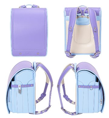 fafaランドセル2025年「クラリーノ軽量モデル 学習院型  LAVENDER×BABY BLUE」  【当店だけのオリジナルダブル特典付】の画像