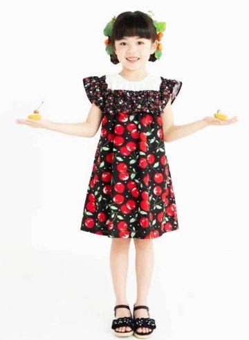 nino「チェリープリント オフショルダーワンピース」(90-130cm) の画像
