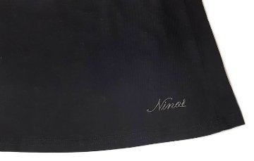 nino「ギンガムチェックハートフロッキー柄フリル袖Tシャツ」(100-130cm) 【 メール便送料無料】の画像