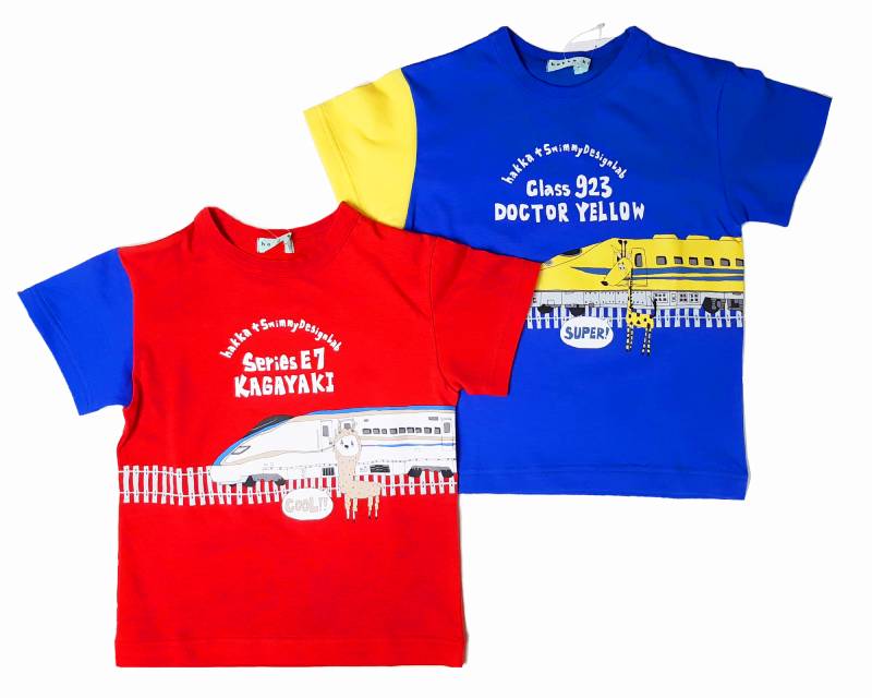 hakka kids「【吸水速乾】新幹線プリントTシャツ」(80-130cm） 【メール便送料無料】の画像