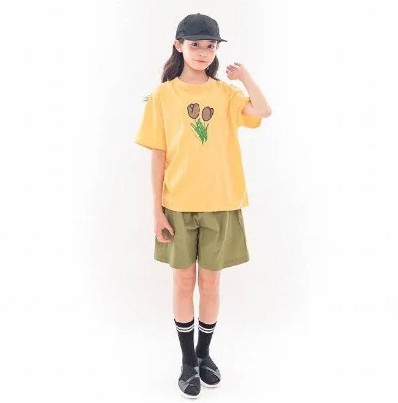 maarook「チューリップパッチ刺繍Tシャツ」(90-160cm)  【メール便対応】の画像