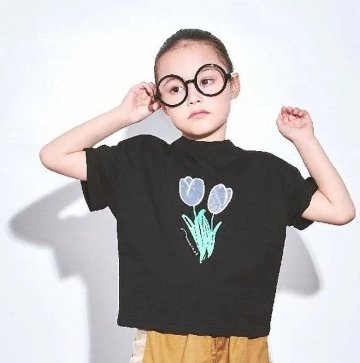 maarook「チューリップパッチ刺繍Tシャツ」(90-160cm)  【メール便対応】の画像