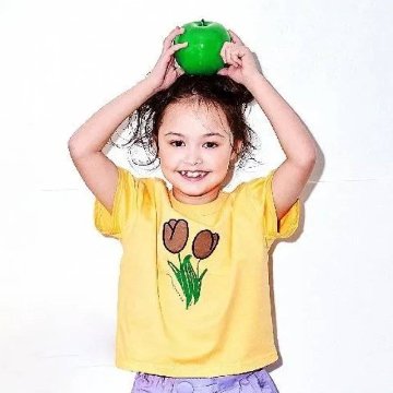 maarook「チューリップパッチ刺繍Tシャツ」(90-160cm)  【メール便対応】の画像