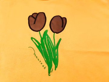 maarook「チューリップパッチ刺繍Tシャツ」(90-160cm)  【メール便対応】の画像